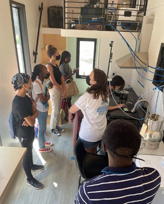 Photos for newsletterEWD 11-2.jpg Students visit zEDGE Tiny House to see sustainability research project