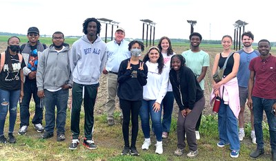 Photos for newsletterEWD 11.jpg Students visit Photovoltaic Panel System for Agricultural Setting in Tippecanoe County.