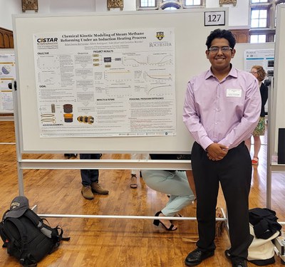 Photos for newsletterEWD 17.jpg Brian Garcia Hernandez from the University of Rochester, who worked with Professor Cornelius Masuku
