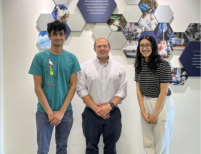 Photos for newsletterEWD 4.jpg Young Scholars Aaviskar Khatiwada and Erika Ruiz-Yamamoto With Professor Jason Hicks at Notre Dame.